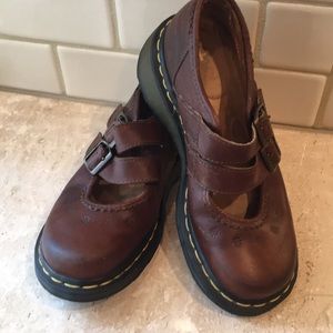 Dr. Martens Double Strap Mary Janes with Flowers